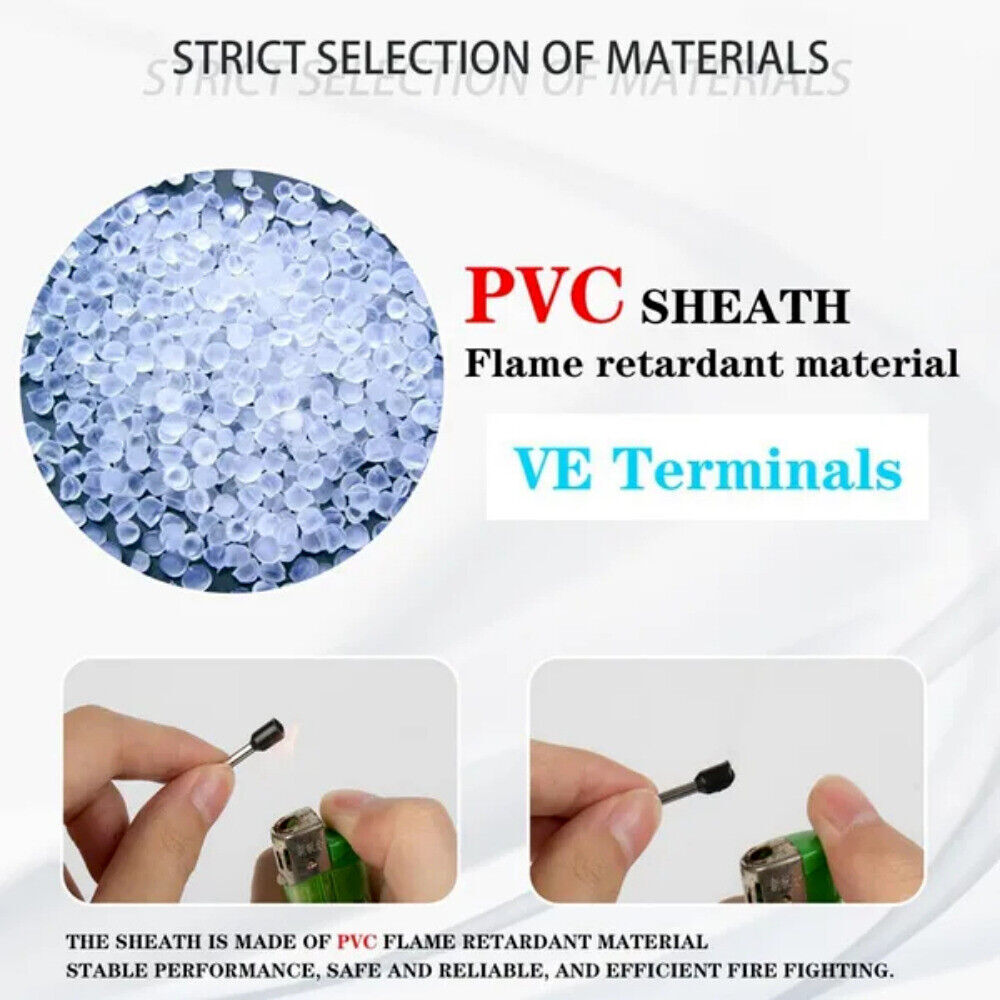 800/400PCS Insulated Crimp Cord Terminal Wire Ferrule Cable Terminals Connector