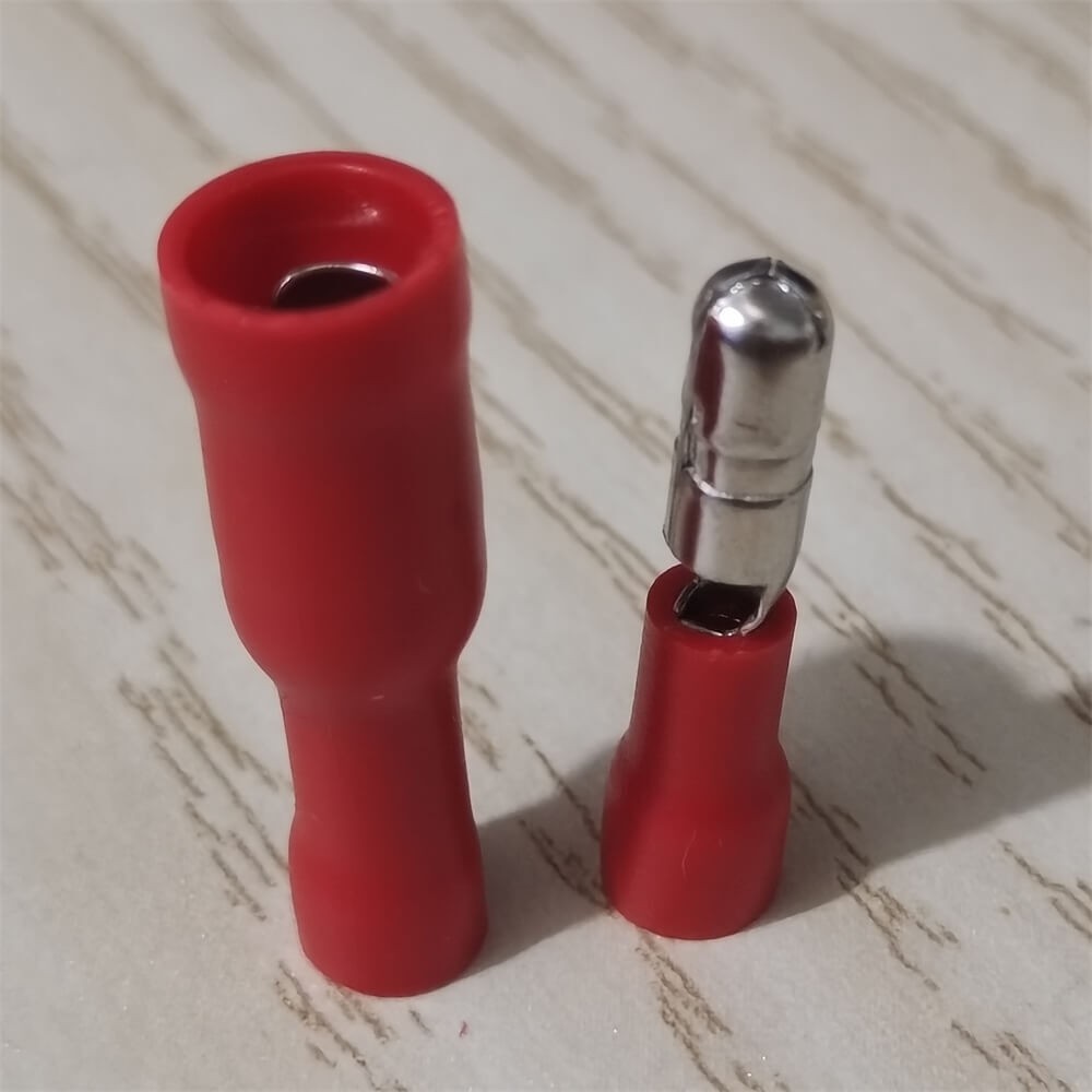 Insulated Crimp 22-16AWG Wire Splice Terminals Red Male Female Bullet Connectors
