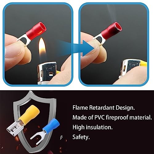 Feggizuli 330PCS Crimp Connectors, 2.8mm 4.8mm 6.3mm Male and Female 330pcs