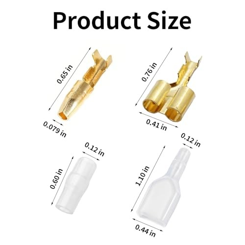 10 Sets Bullet Connectors 2 to 1 Wire Splitter Double Spade Electrical