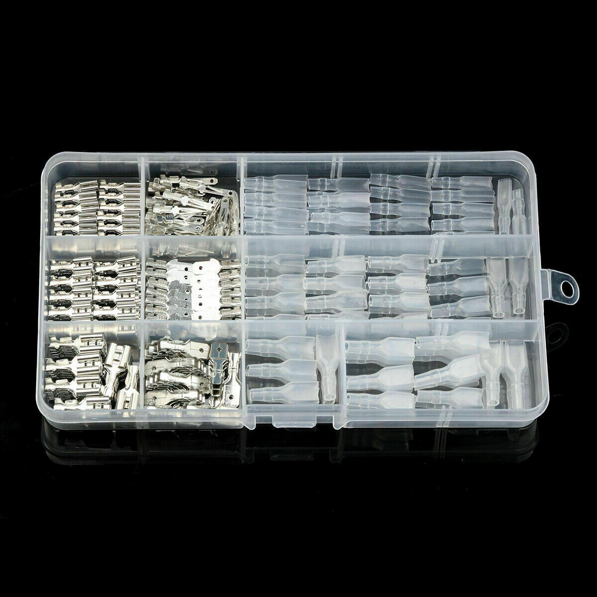 360PCS 2.8/4.8/6.3mm M/F Spade Crimp Terminals Kit Electrical Wire Connector Set