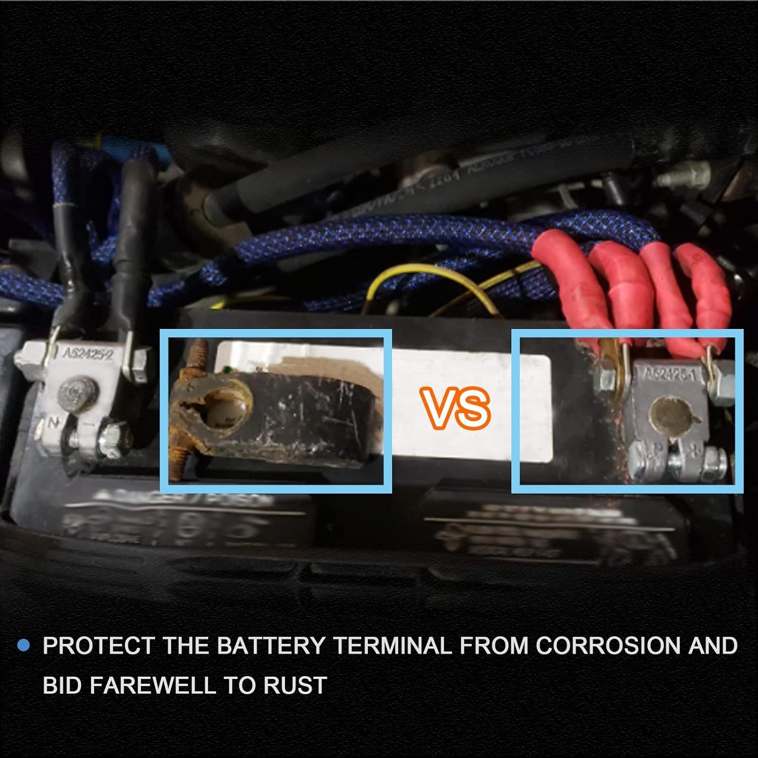Heavy Duty Marine & Auto Battery Terminal Kit with Corrosion Protection