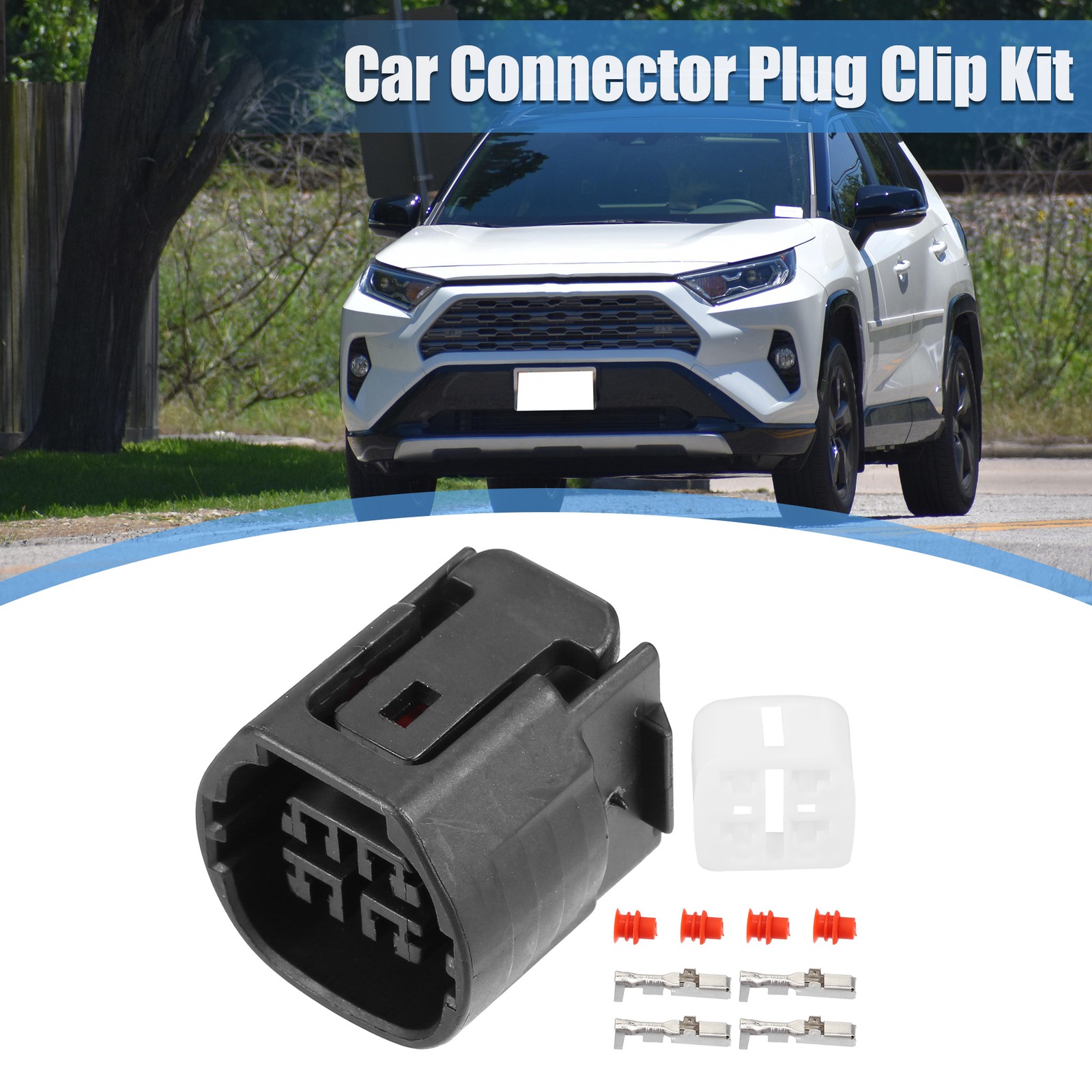 1 Set 4 Pin No.9098011964 Alternator Connector Adapter Plug Clip for Toyota