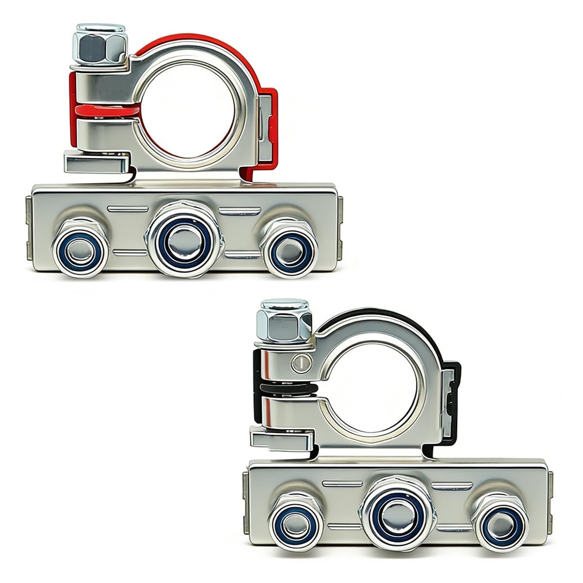 2PCS 12V Car Battery Terminal Connectors, 3 Way Top Post Battery Terminal Cla…