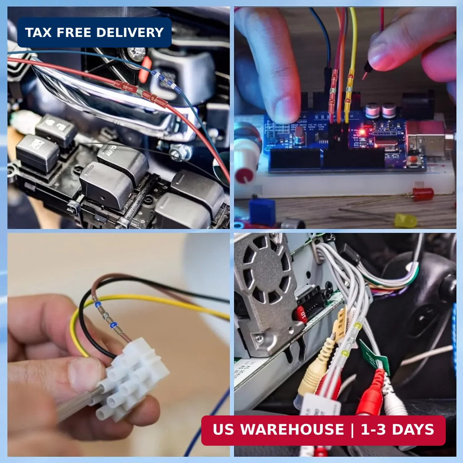 TICONN 150 PCS Solder Seal Wire Connectors, Heat Shrink Butt Connectors, Waterpr