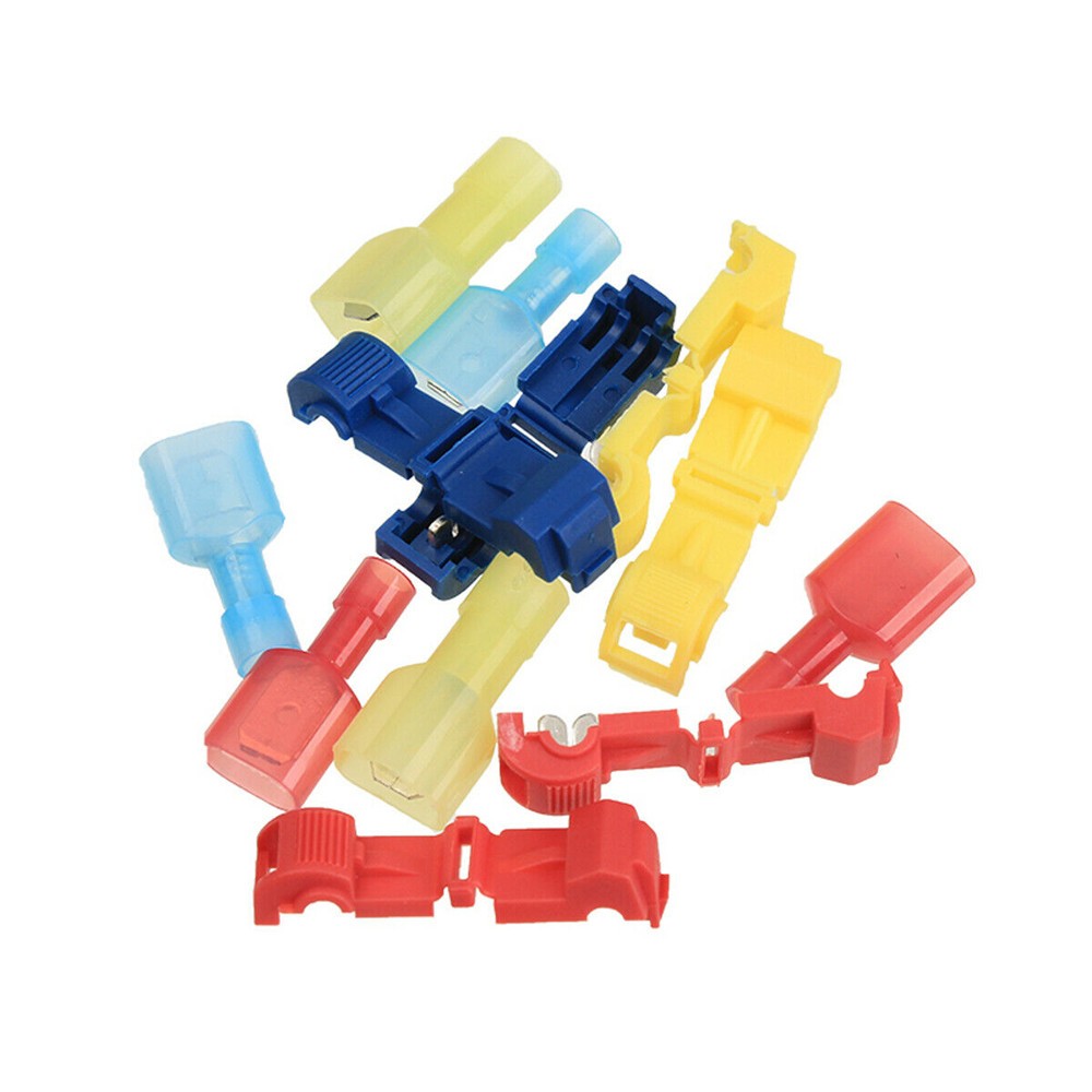 210ppcs T-Taps Wire Connectors Quick Splice Terminals Insulated Crimp Cable Kits