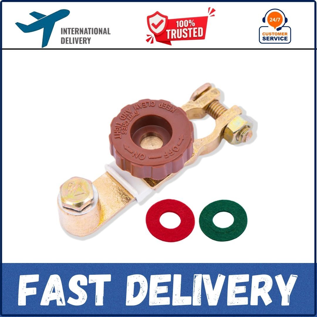 Top Post Battery Disconnect Switch with Anti-Corrosion Washers-12V/125A,Quick Cu