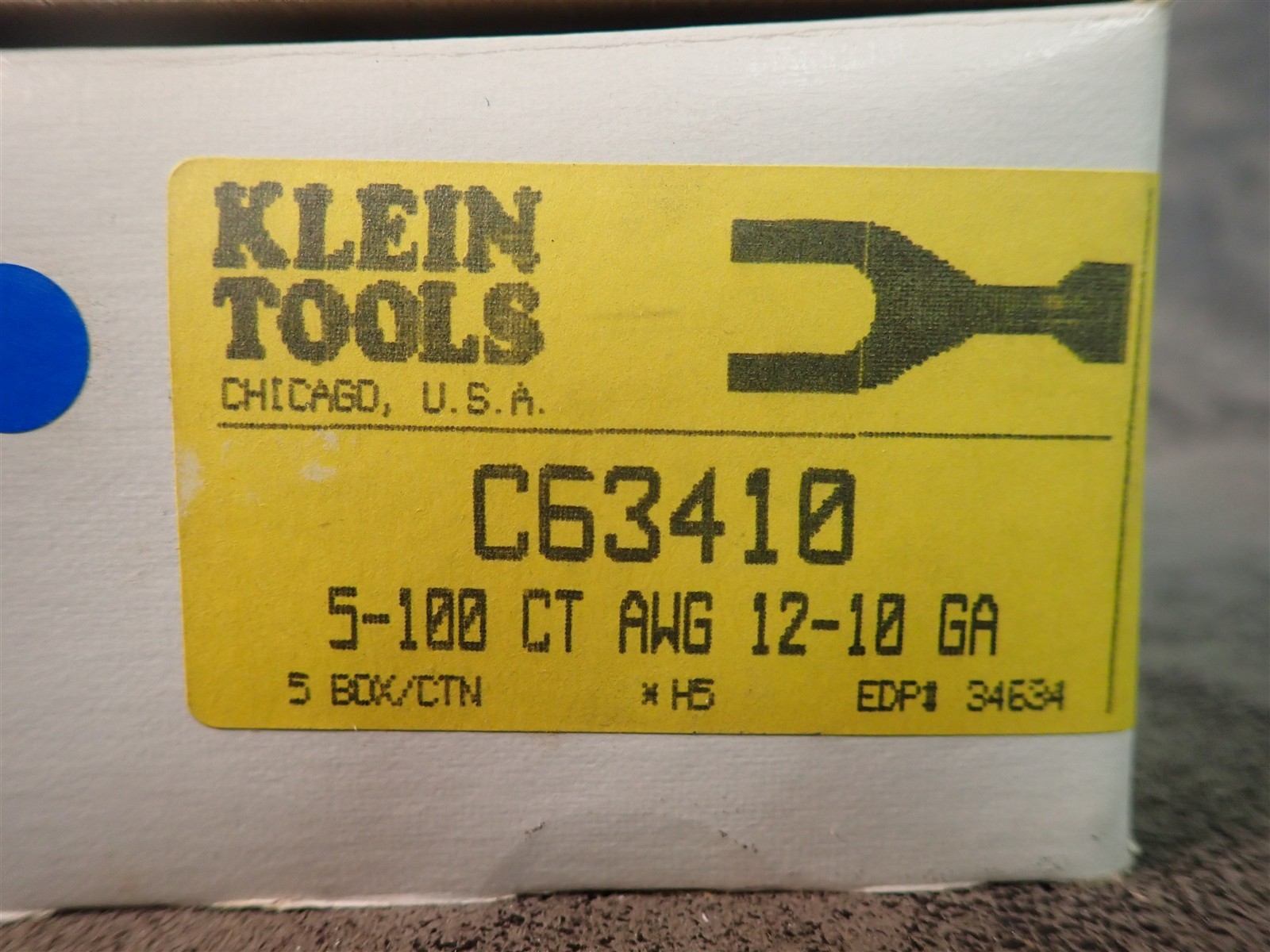Klein/Vaco C63410 Insulated Spade Terminals 12-10 AWG, 5-100 Packs 500 Total G85