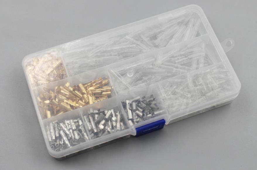 400pcs/box 4mm Male Female Wire Bullet Crimp Connectors Terminal With Sheath