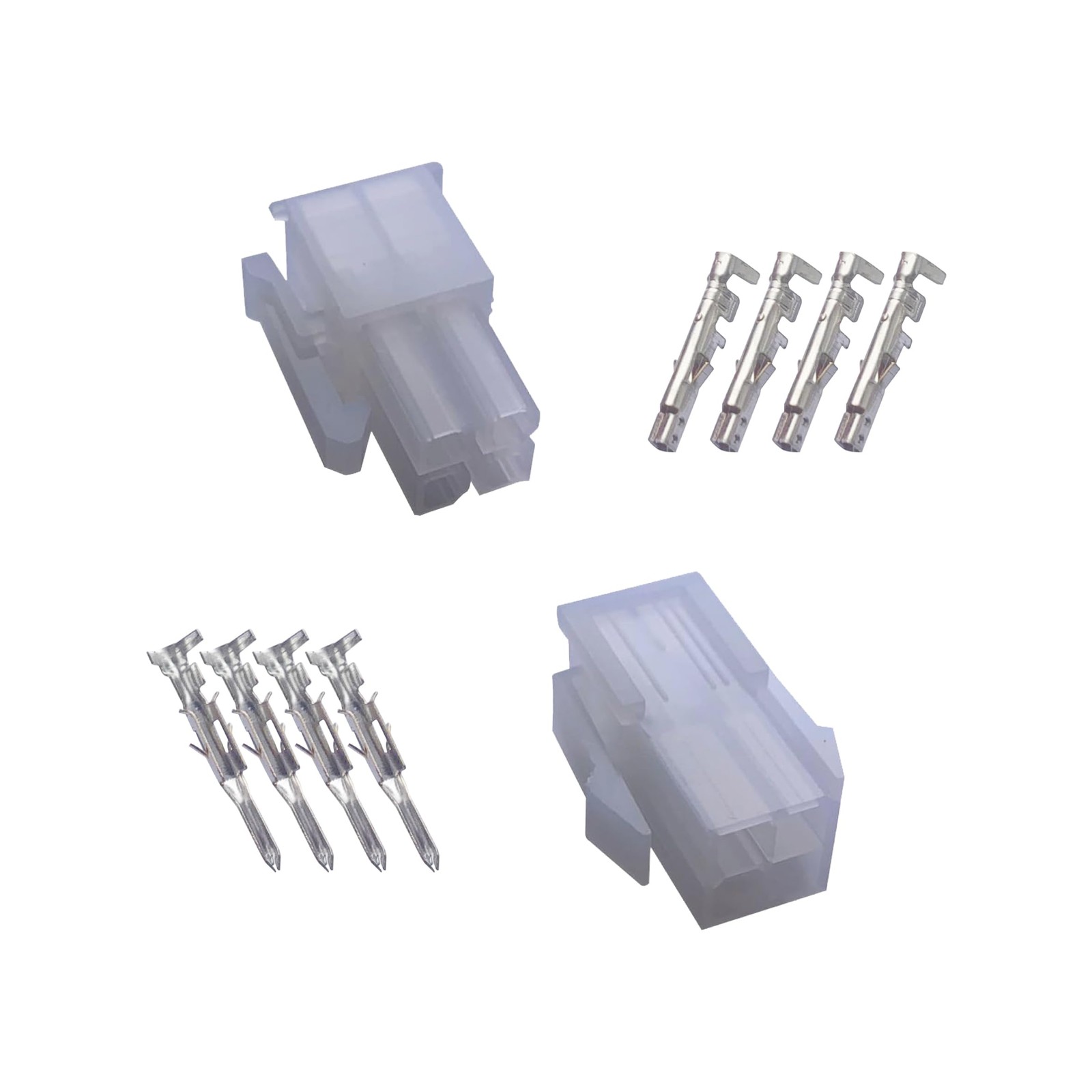 8-Piece 4-Pin Connector Set, 18-24AWG, 4.2mm, 0.0165, Disconnect Terminal