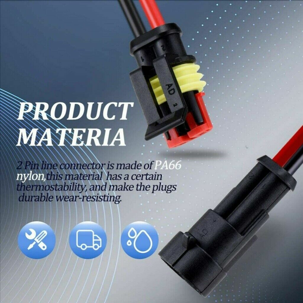 26 Sets Waterproof Car Auto Electrical Wire Connector Plug 1-4 Pin Way Plug Kit