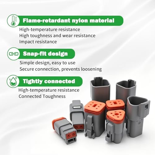 DT6 Pin Deutsch Connector Kit Waterproof Automotive Wire Connectors Gray |