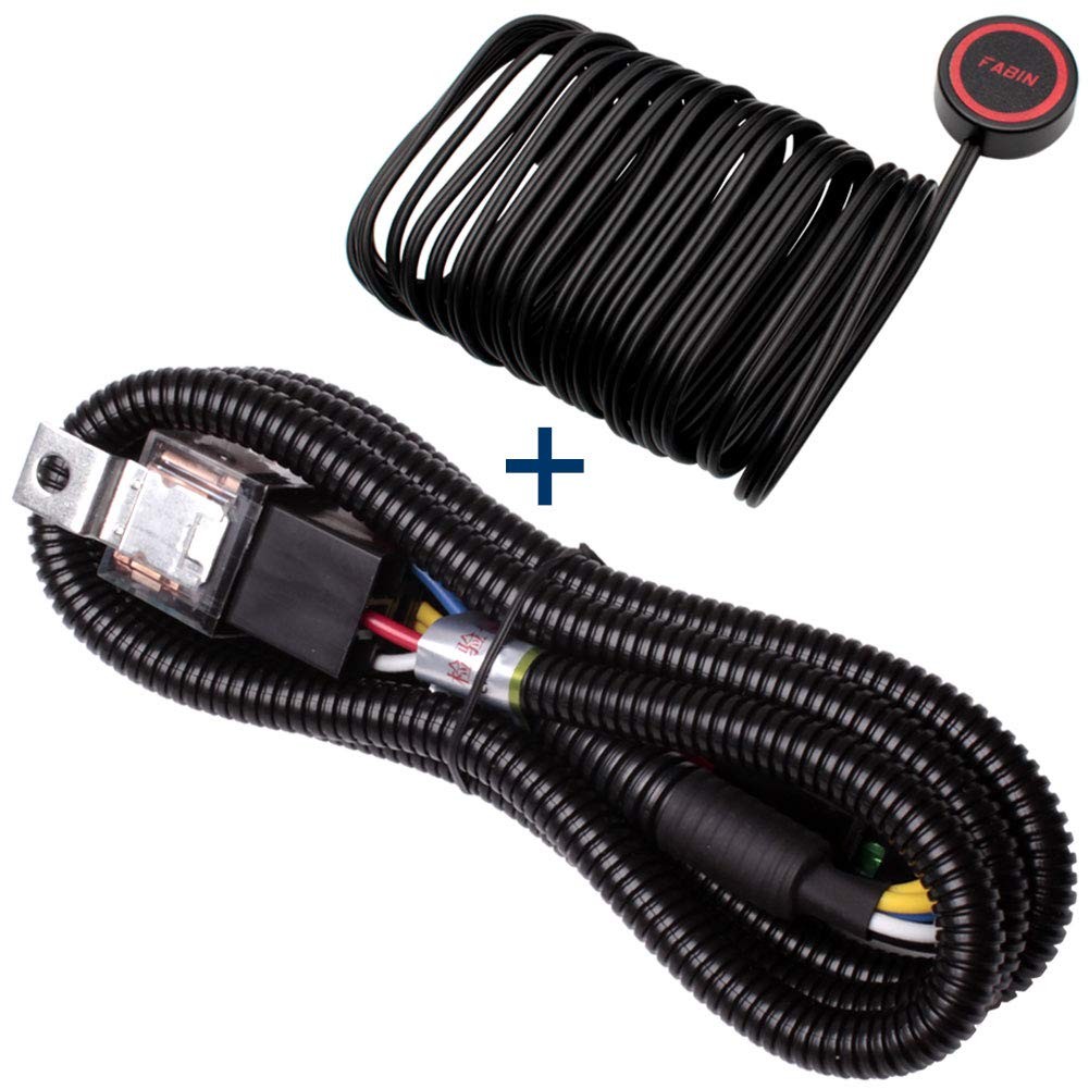 12V 80A Horn Wiring Harness Relay Kit with Horn Push Button 3Meters Automotive