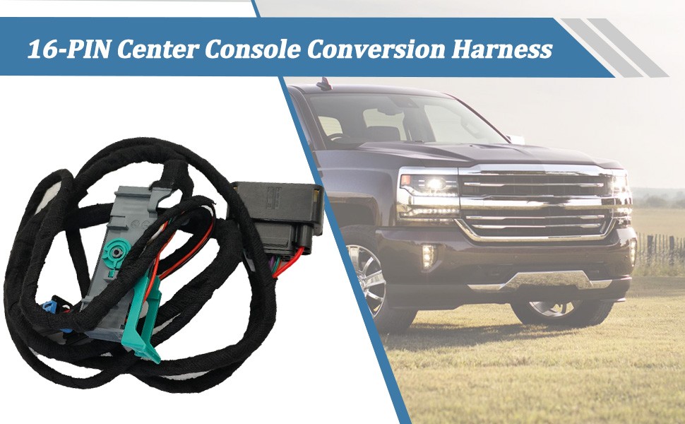 16-PIN Jump Seat to Full Center Console Conversion Harness Fit for Chevrolet