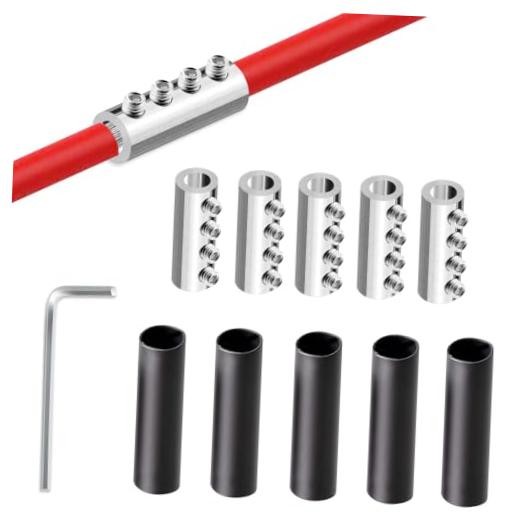 GRZWAYS 5 Sets 6 8 10 AWG Gauge Wire Connector Nut Kit, 80A Splicing Quick