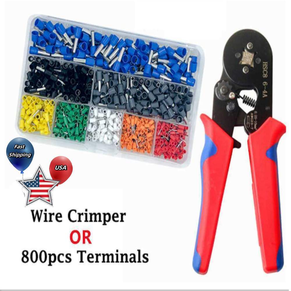 Electrical Wire Connectors Cord Pin End Bootlace Ferrule Crimp Terminals 800Pcs