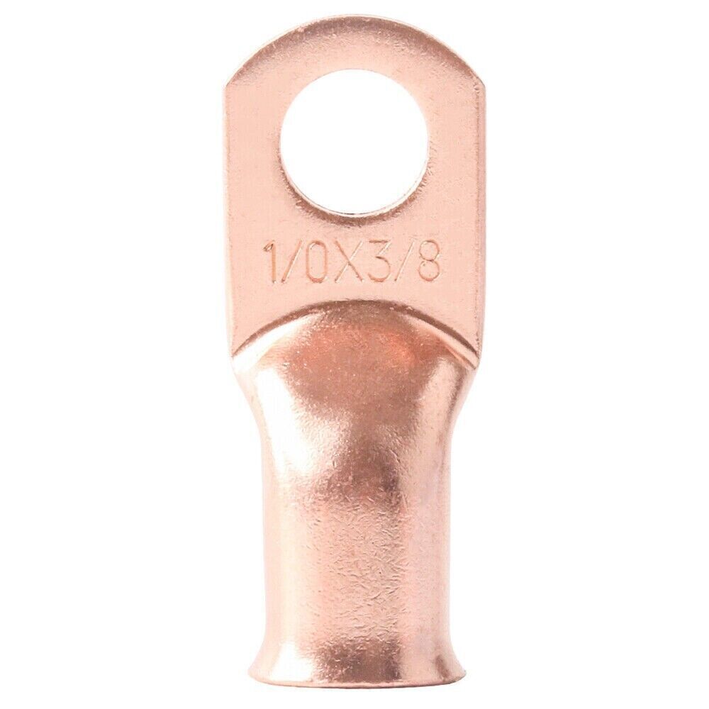 1/0 AWG Gauge Copper Cable Lugs BLACK & RED Heat Shrink Ring Terminals/Tool