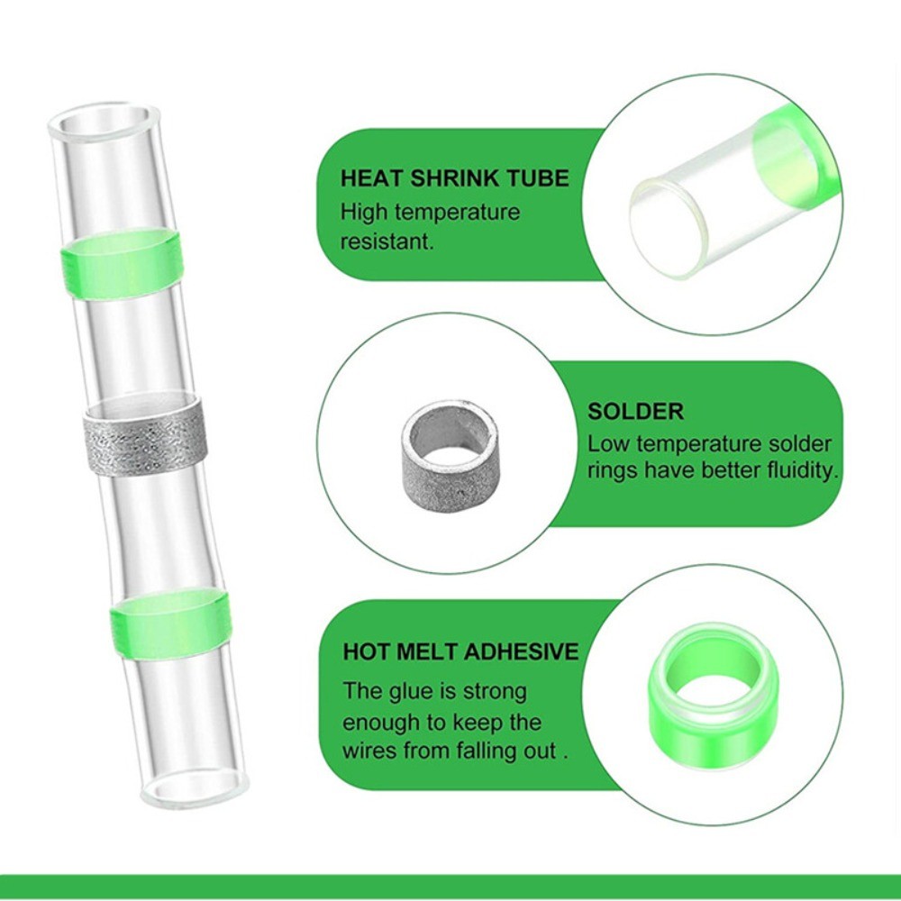 340Pcs Waterproof Solder Seal Sleeve Heat Shrink Wire Connectors Butt Terminals