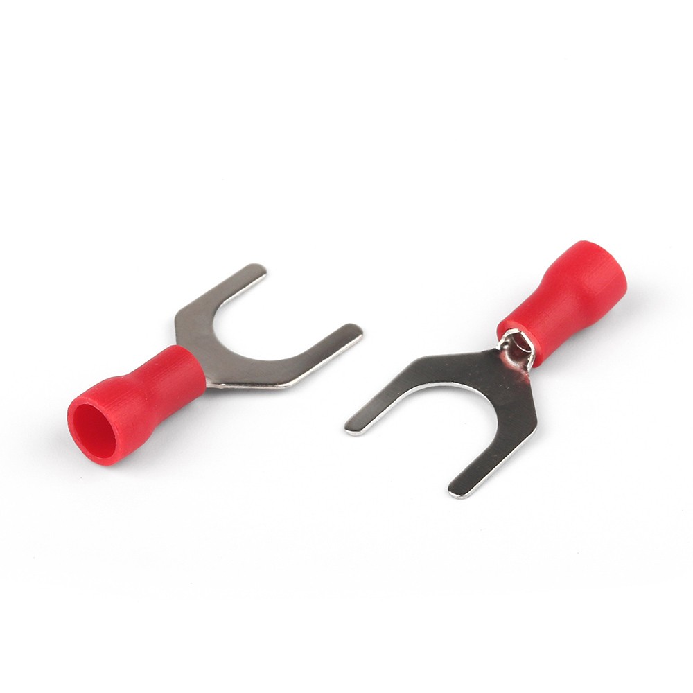 50/100PCS 5/16″ Red Fork Spade Terminal 22-16 AWG Wire Electrical Connector US