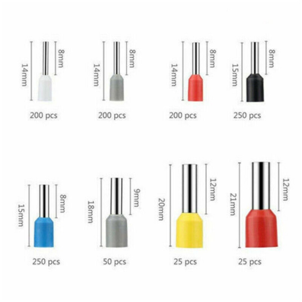 1200/3600PCS Connectors Cord Wire Crimp Cable Pin End Bootlace Ferrule Terminals