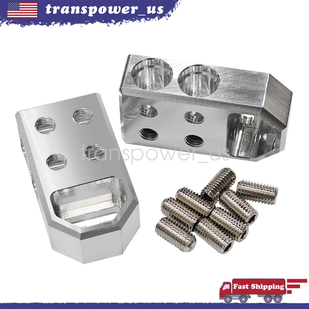 New Pair of (4) Large Gauge 1/0 2/0 BATTERY POST TERMINALS BOLT USE ONLY