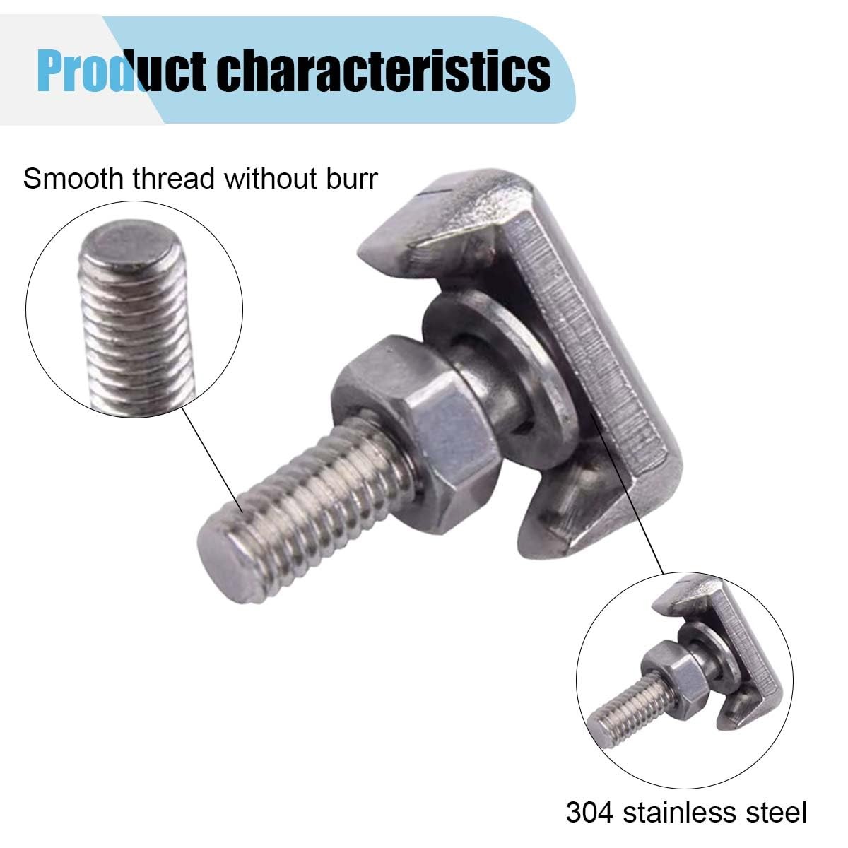 4 PCS OEM Battery Terminal Bolts Kit TShaped Bolt Cable Extender Repair