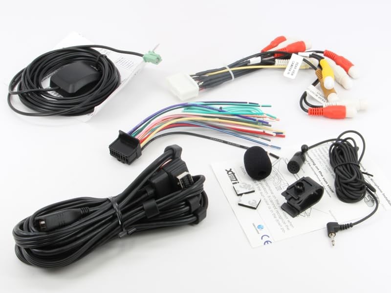 Xtenzi Car Audio 5 Pcs Set XT3307 GPS MIC RCA Wire Harness and USB Black