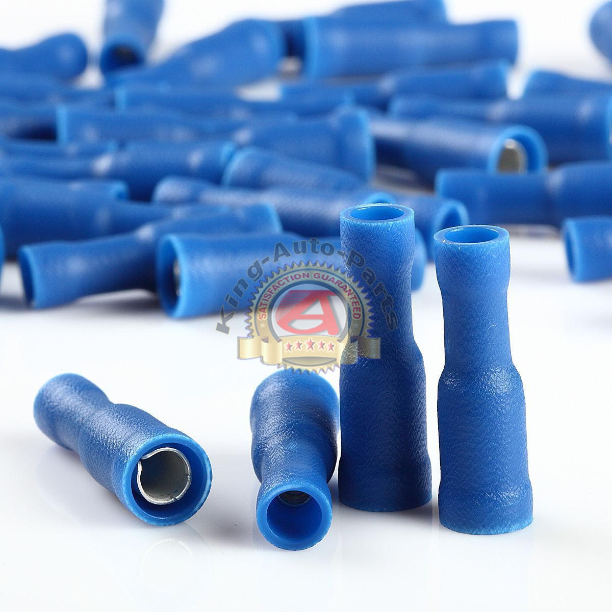 100pcs Female Quick Disconnect Combo Wire Bullet Connector Blue Terminals