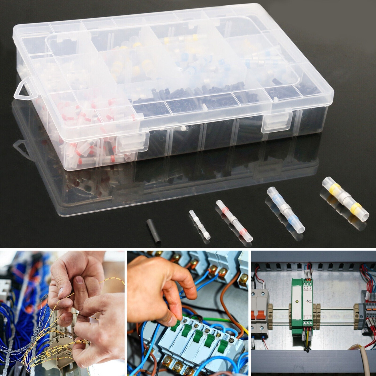 700PCS Solder Sleeve Seal Heat Shrink Butt Wire Connectors Terminals Waterproof