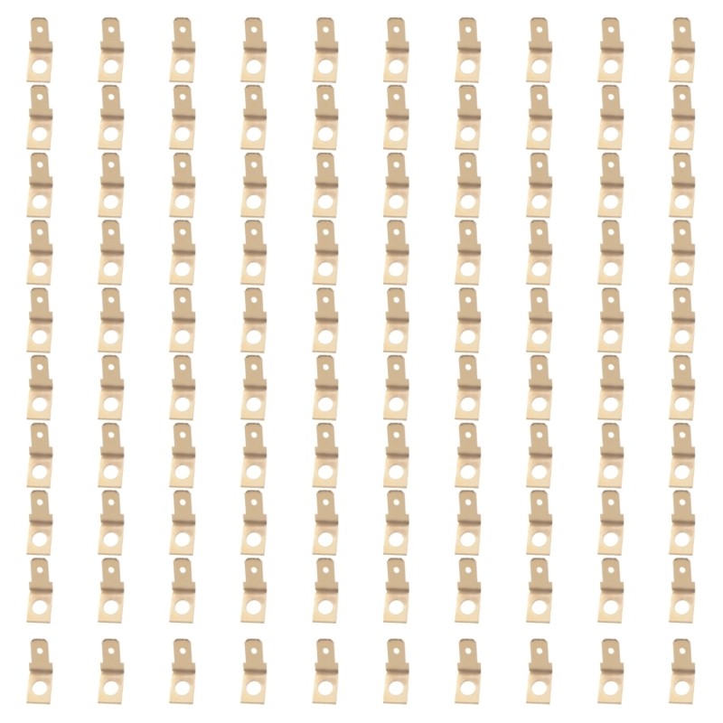 100Pieces Solderless Brass Male Spades Connectors for Solars Panel and More