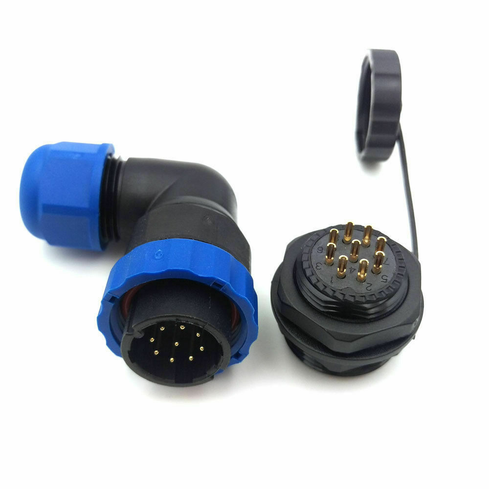 SD20 9 Pin Circular Cable Connector Plug Socket Panel Mount Waterproof Connector