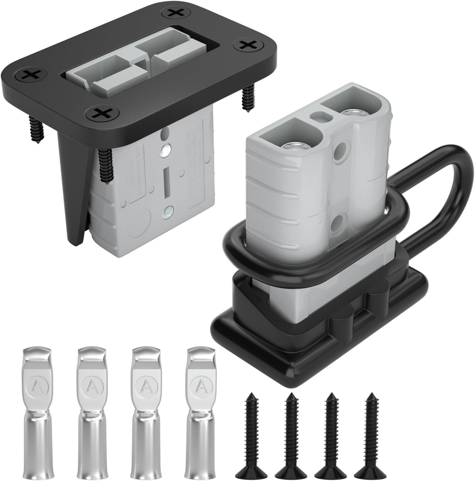 50 Amp Battery Disconnect Connector Kit 6-12 Gauge 600V Waterproof Mounting