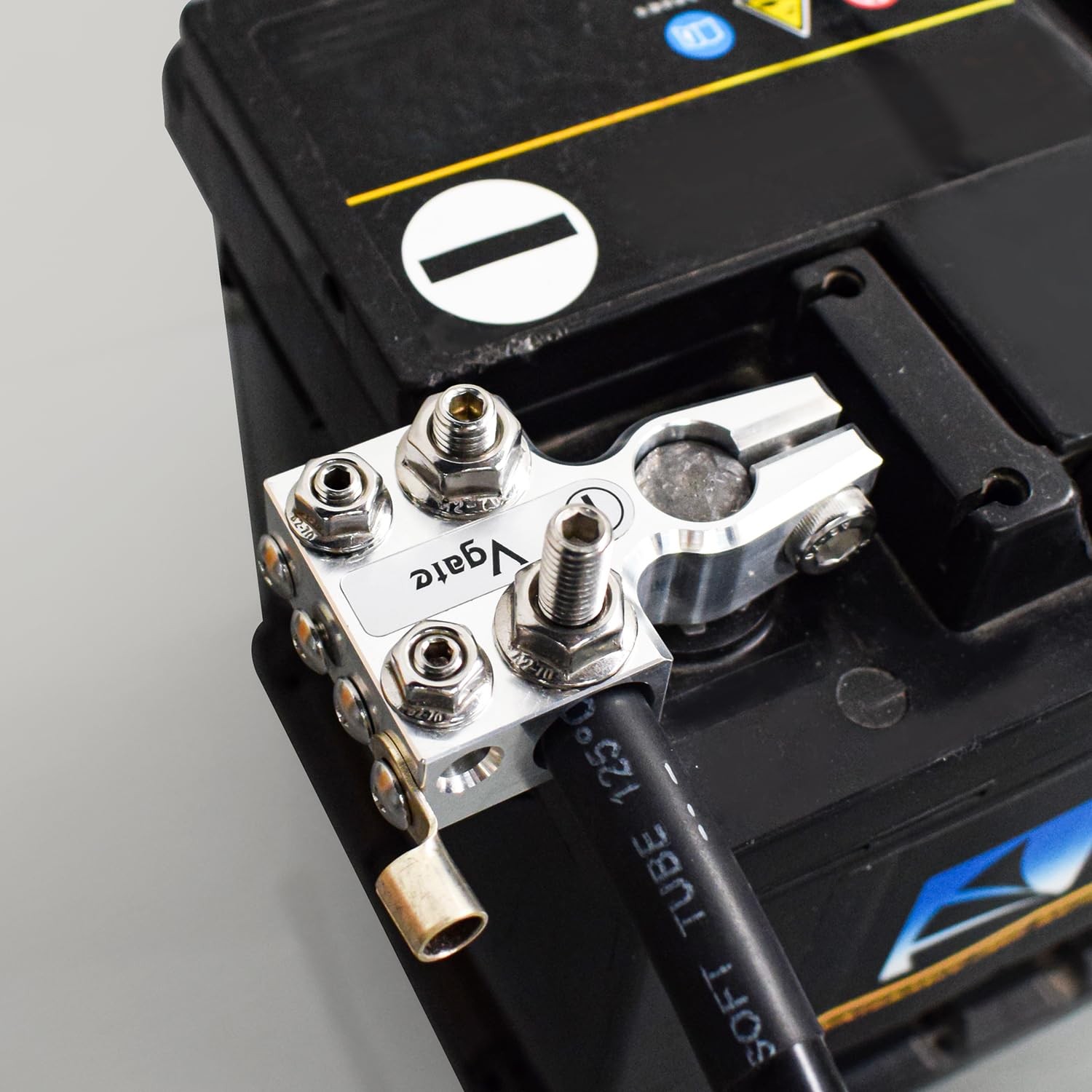 Vgate 12-Way Lead Acid Battery Terminal Connector, Multi-Size Hole Holder, 8AWG
