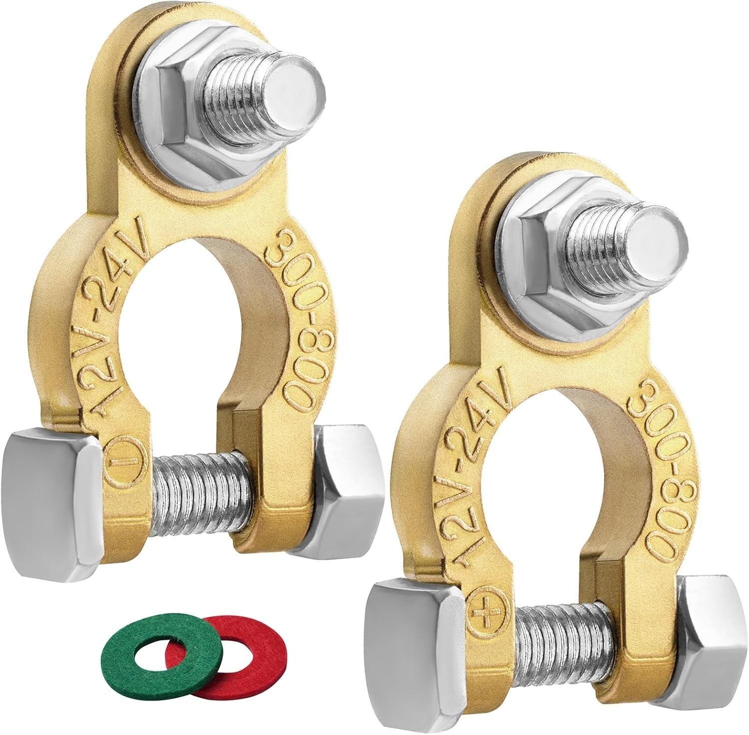 Pair Battery Terminal Connector Heavy Duty Cable End Connector for Car Van