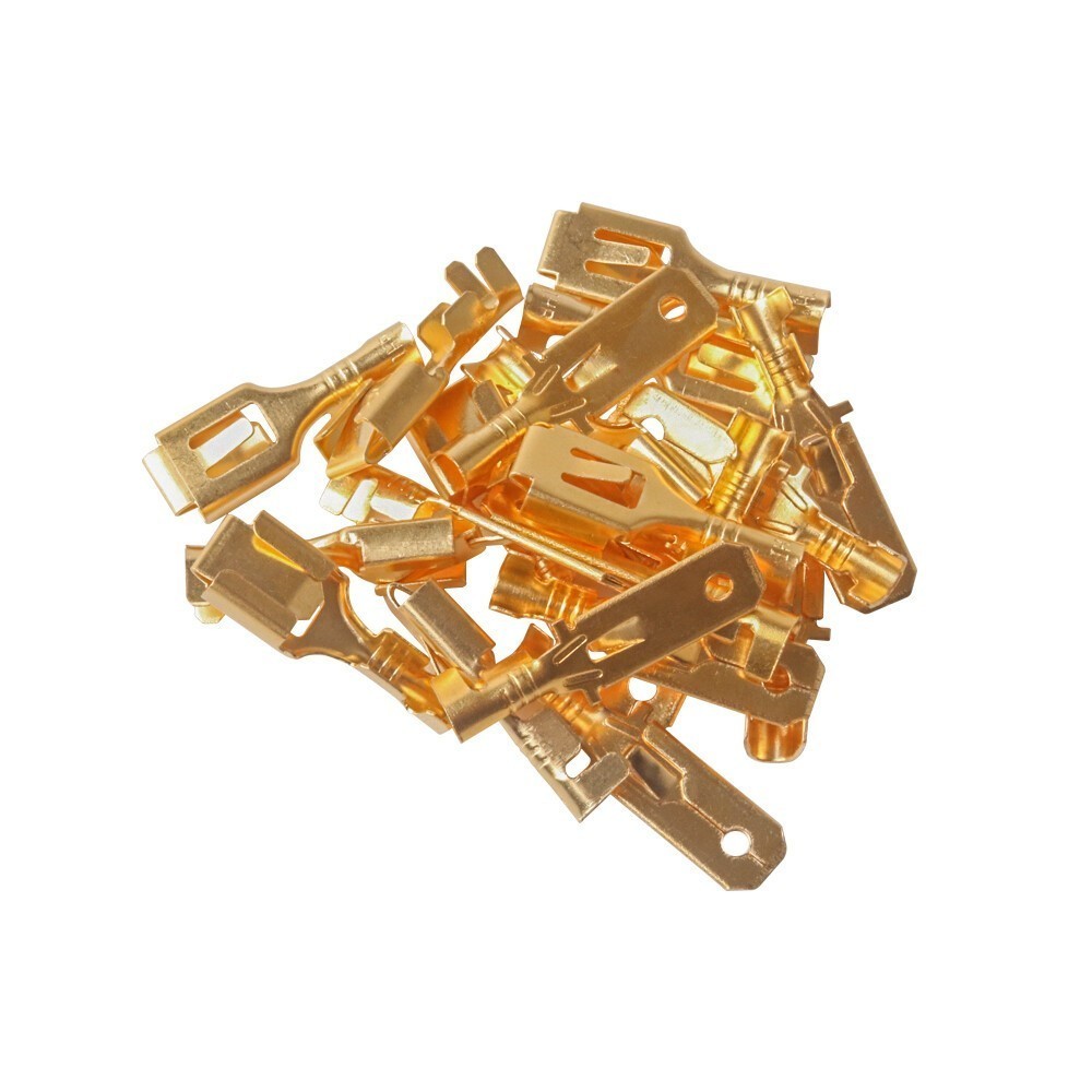 20 Set 6.3mm 1Pin Way Electrical Wire Connector Male Female Socket Plug Terminal