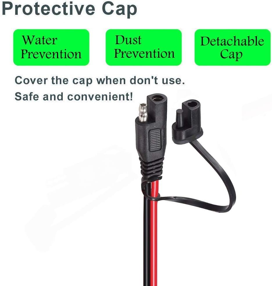 10AWG Battery Alligator s,SAE Quick Release Adapter to Alligator s with 2FT,S…
