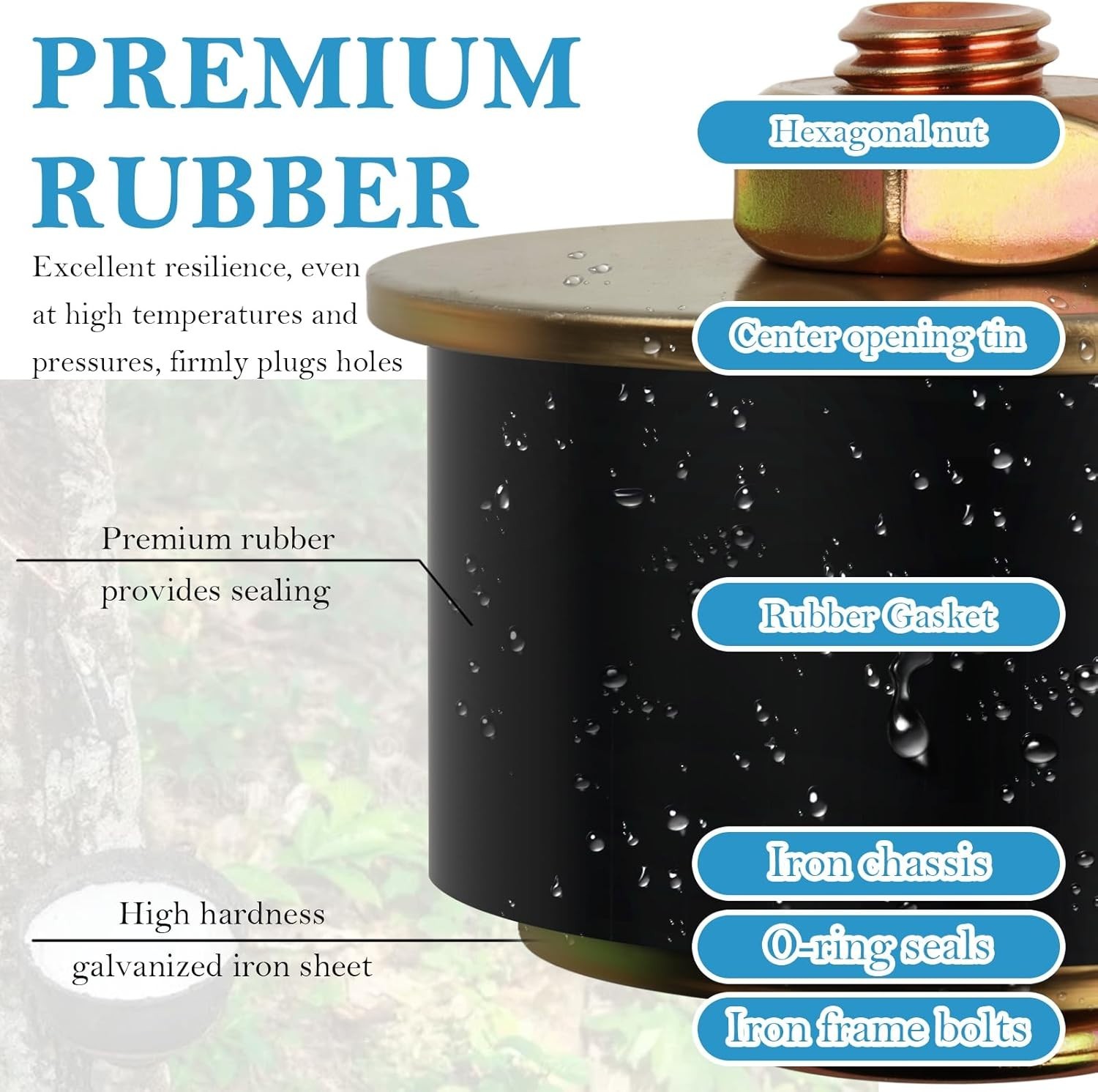 Rust-Resistant 7PCS Rubber Expansion Freeze Plugs – Engine Efficiency Guaranteed