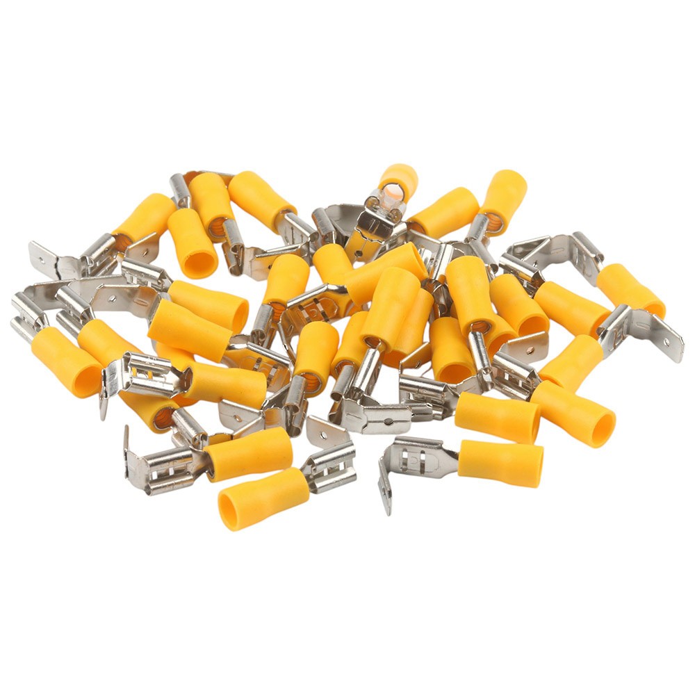50/100PCS Piggyback Quick Wire Disconnect Wire Connectors M/F Spade 12-10 GA