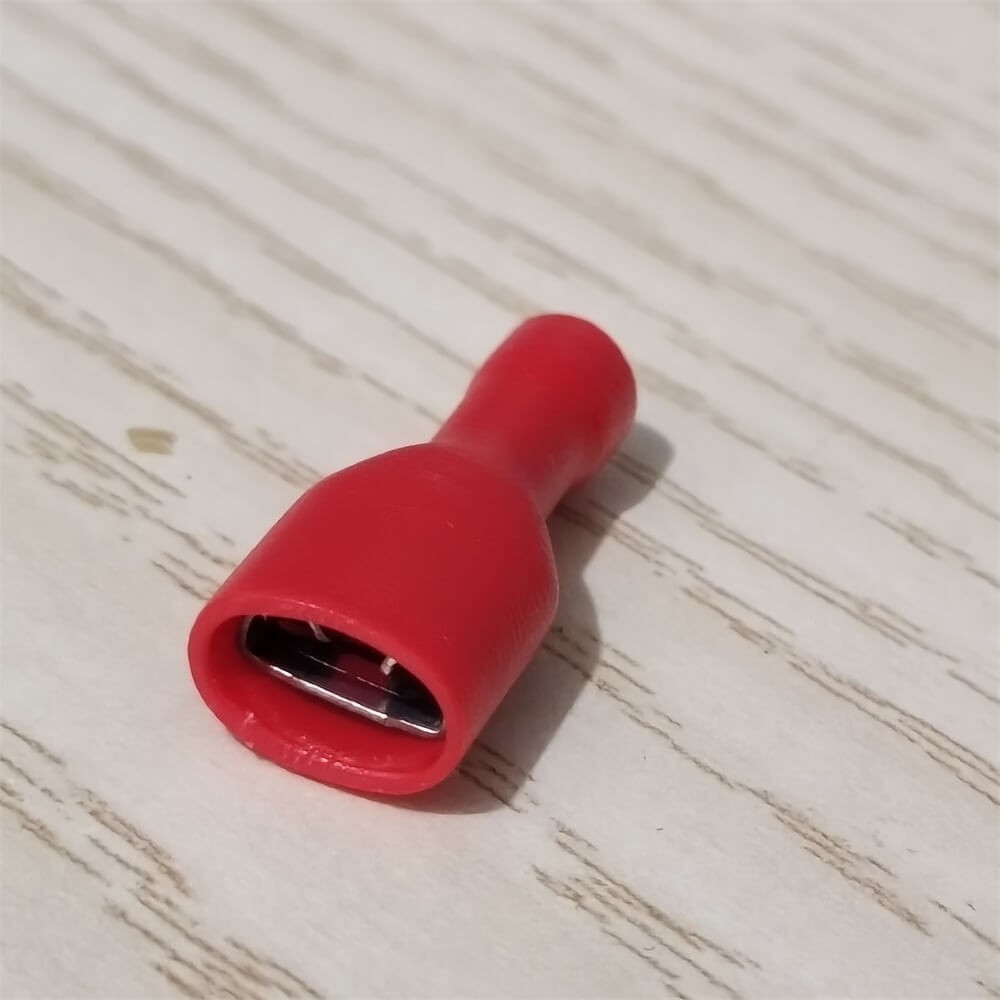 50pcs 0.25″ Female Quick Disconnect Spade Terminals Fully Insulated Connectors