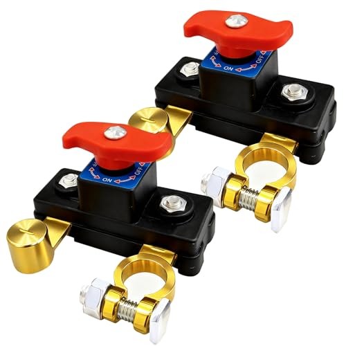 2PCS Car Battery Power Cut-Off Switch Breaker, Stable Transmission Multicolored