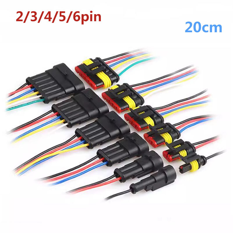 2/3/4/5/6-Pin way Male/Female Waterproof Seal Car Electrical Wire Connector Plug
