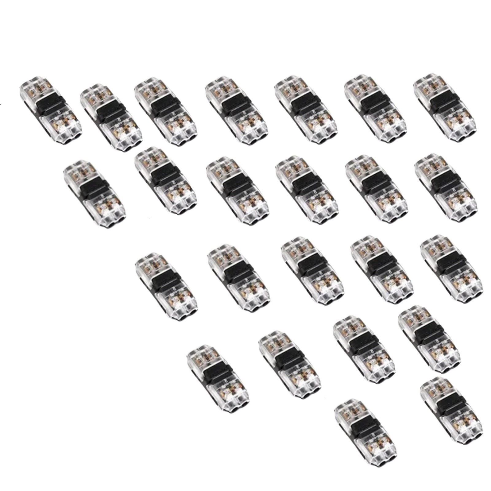 24x Quick Splice Connector 2 Pin Solderless For Wire 18-22 AWG Automotive Use