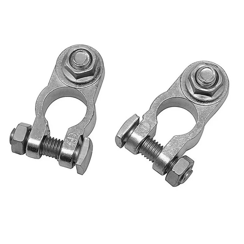 2PCS 16-18mm Universal Car Battery Connector Terminal Clamp Clips Zinc Pile Head