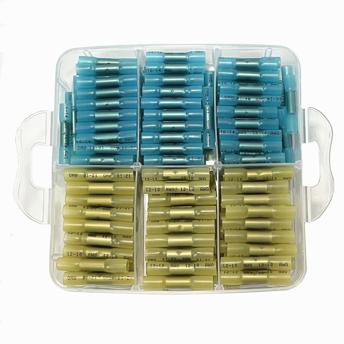 1000x Heat Shrink Butt Red Blue Yellow Waterproof Wire Connectors Seal Terminals