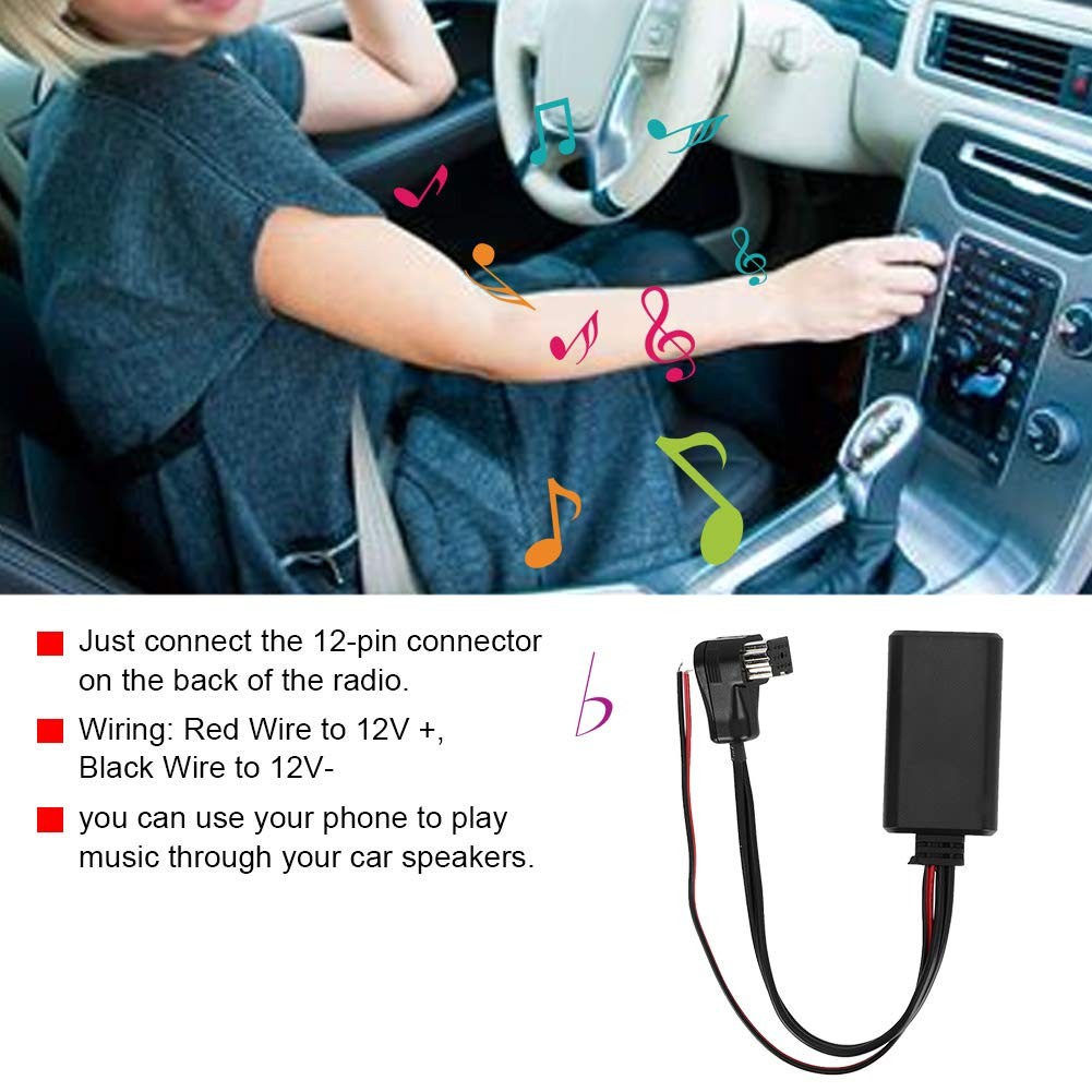 Yctze Pioneer IP Bus Bluetooth AUX Adapter Car Audio Stereo normal, Black