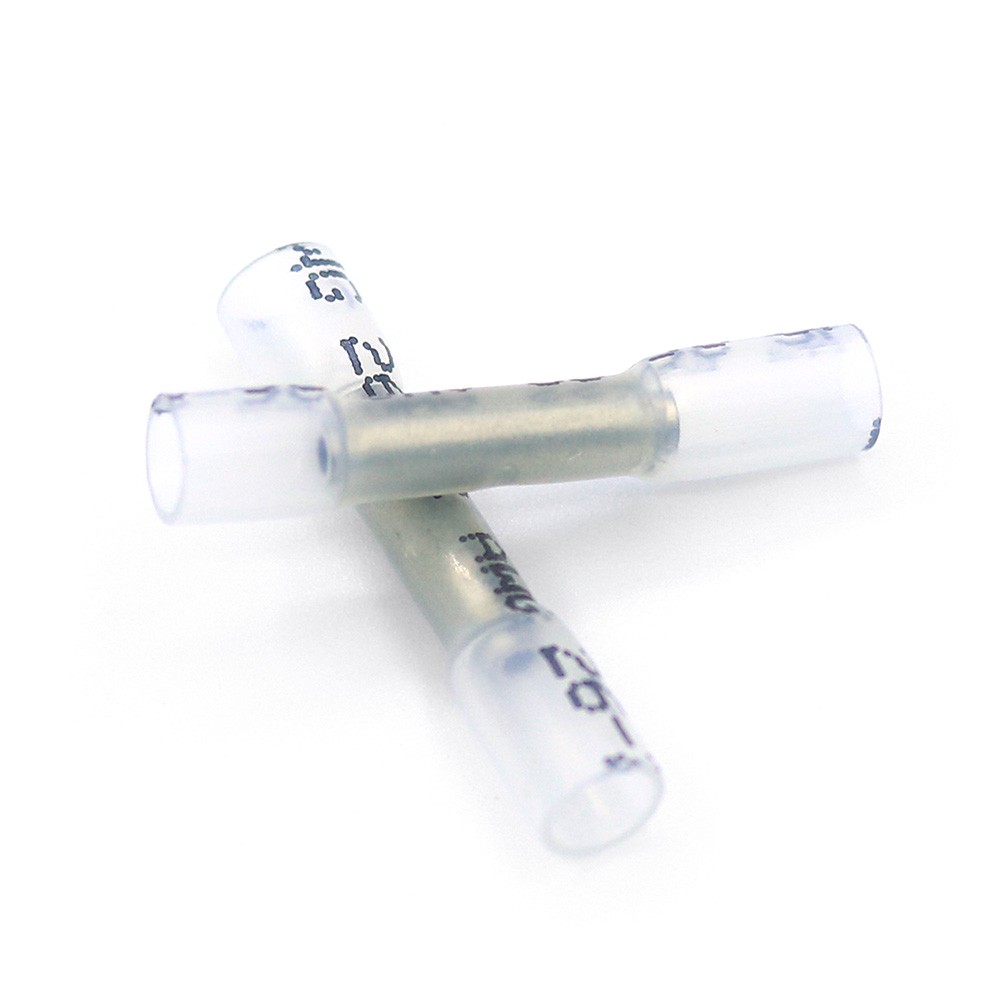 10-500pcs Waterproof Clear 26-22AWG Wire Terminals Heat Shrink Butt Connectors
