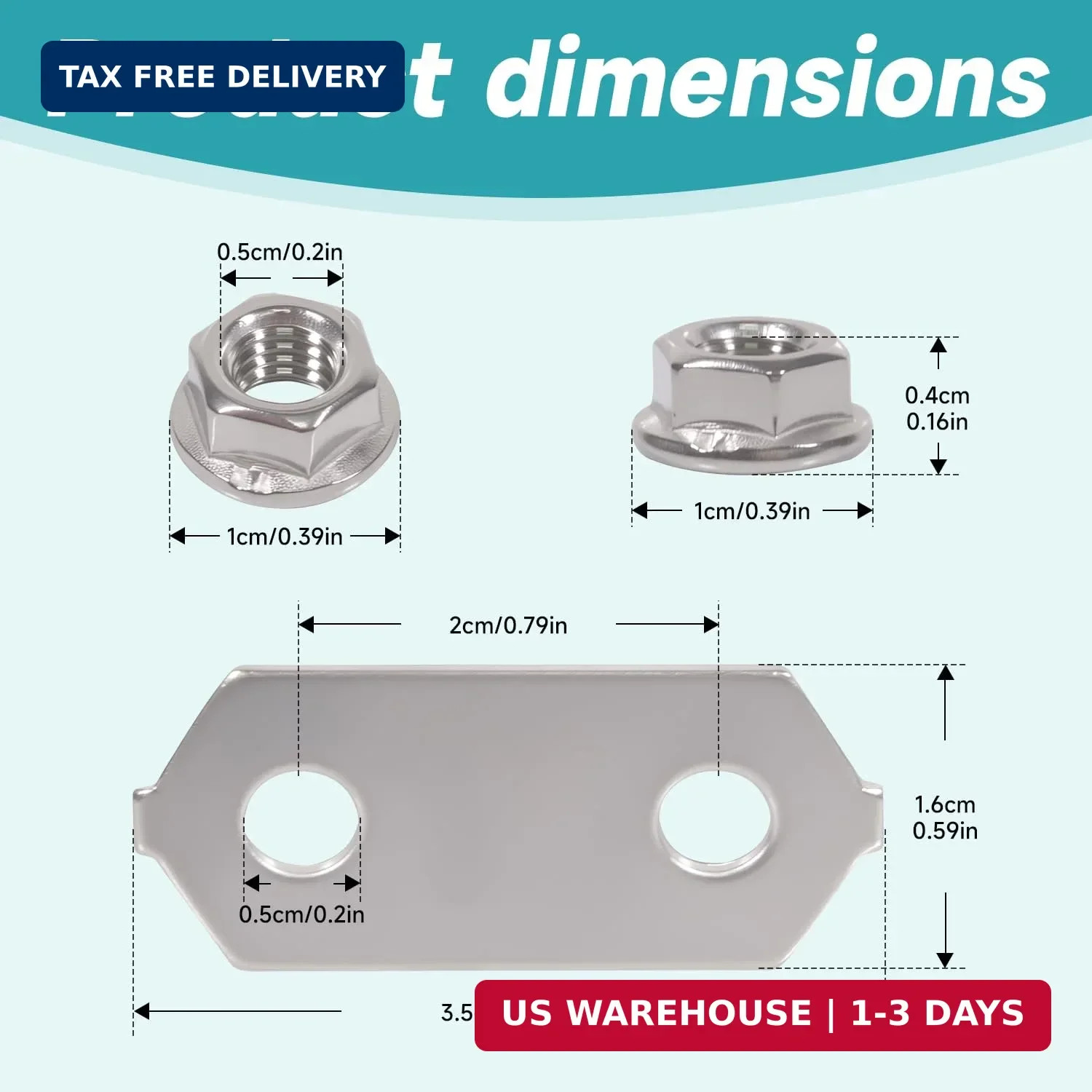 Nickel Plated, Copper Bus Bars and Stainless SS Nuts Set for Hybrid Battery for