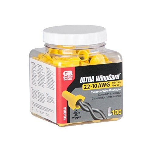 16-084 WingGard Twist-On Wire 100 Count (Pack of 1) Yellow 22 – 10 AWG
