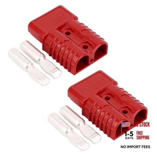 Red 600V Quick Connector for 350A 600V Battery – 2PC Red