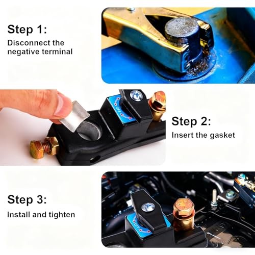 Top Post Battery Disconnect Switch 12V-48V Battery Kill Switch Negative On/Off
